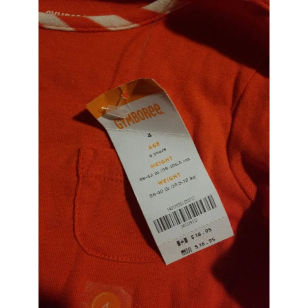Gymboree orange prep perfect‎ top 4 nwt